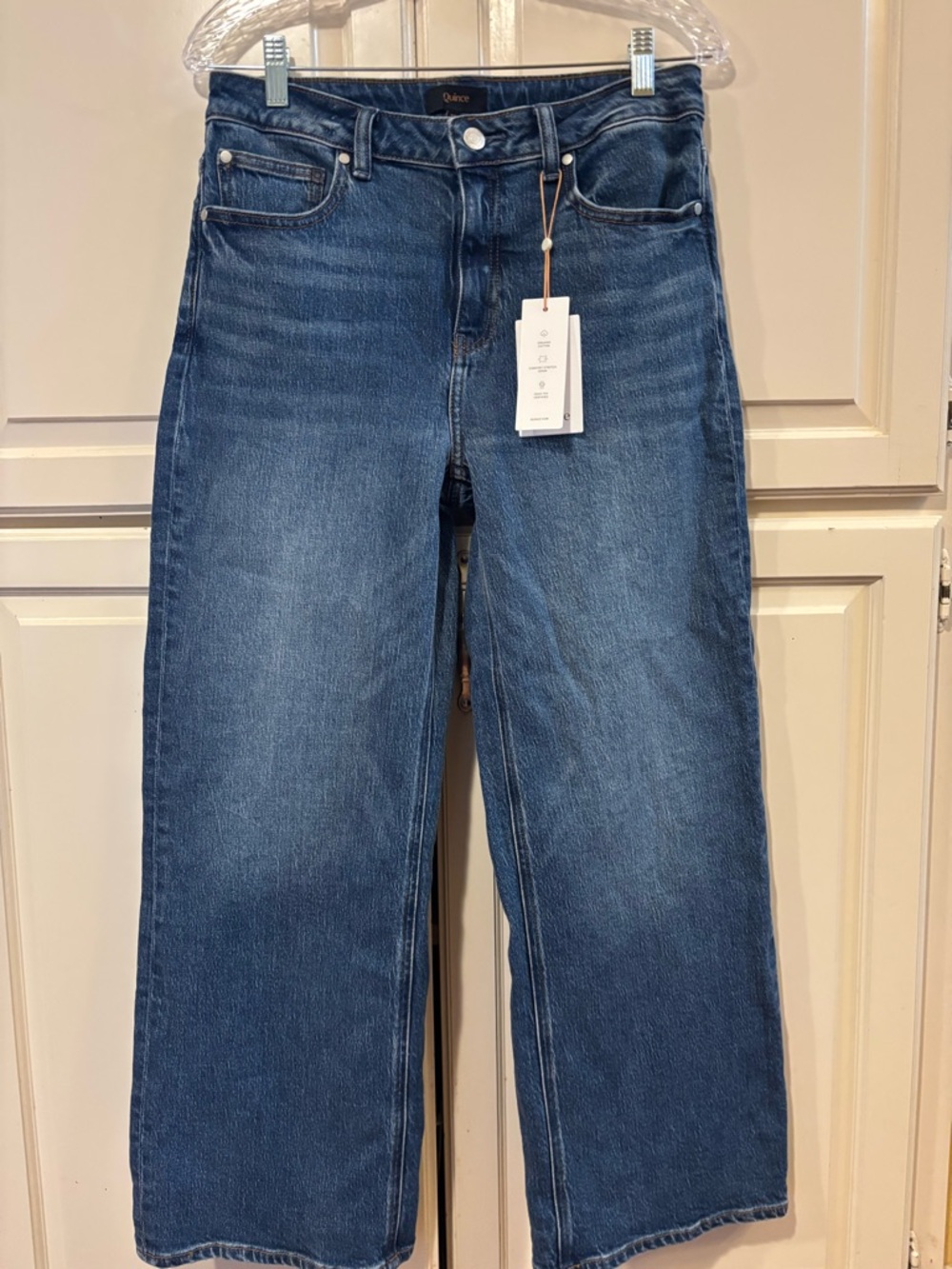 Quince Bella Wide-Leg Jeans in Atlantic blue. NWT. 30x28